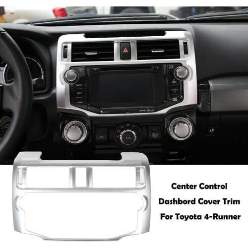Silver Car Central Control Navigation Frame Cover Trim For Toyota 4-Runner 2010