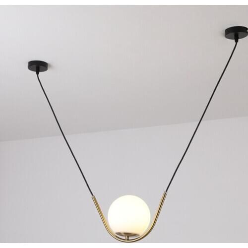 Modern led glass ball monkey lamp industrial lamp pendant lights kitchen fixtures kitchen dining bar living room bedroom