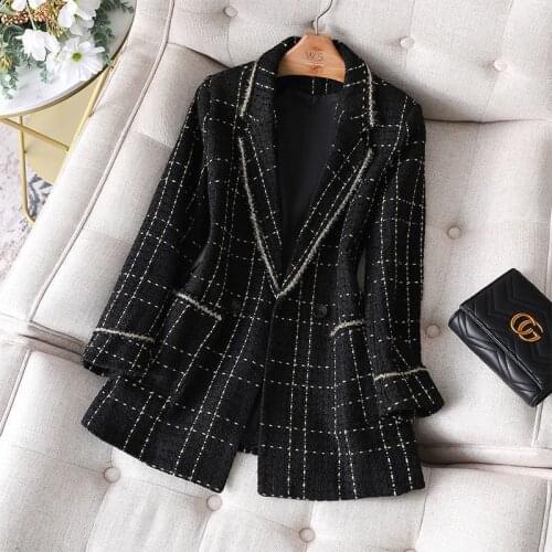 SURUFENG Women's Tweed Blazers