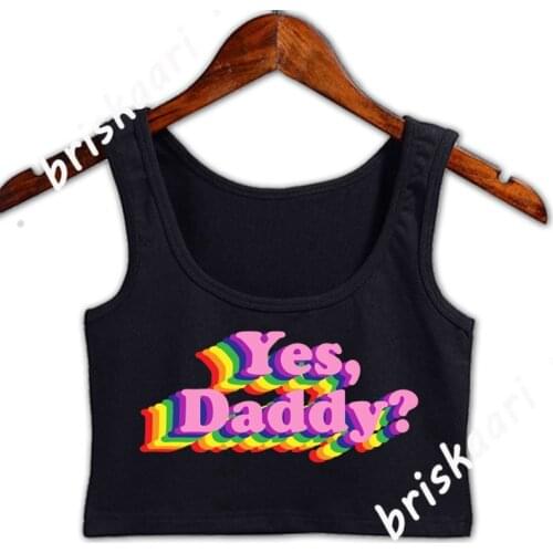 Yes Daddy Roleplay Fetish Gift Bdsm Crop Top Women Normal Custom Girls Tops Summer Size S-2xl Sunlight Vintage Vest