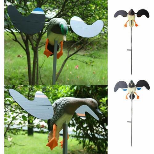 Female / Male Hunting Duck Decoy Electric Flying Motorized Duck Decoy w/ Remote Control Garden Backyard Decor Lawn Ornaments