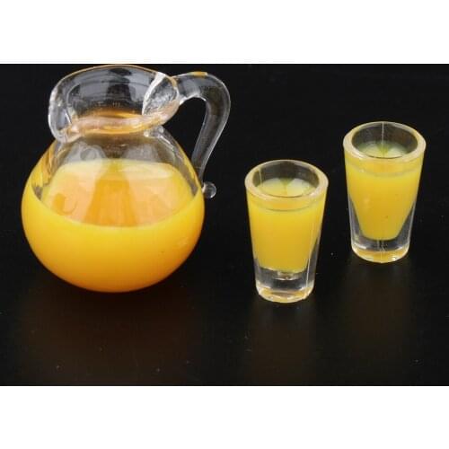 1/12 Dollhouse Miniature Drinking Supplies Bottles and Cups Model Dollhouse Kitchen Accessories, 2 Types to Choose