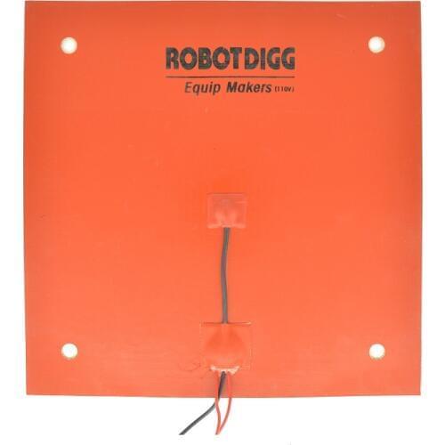 110V 750w 310mm Silicone Rubber Heater Pad for CR-10 3D Printer With 3M Tape