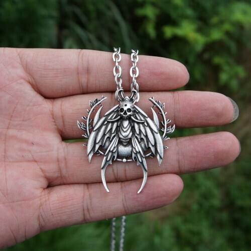 12pcs Deaths Head Moth necklace HawkMoth