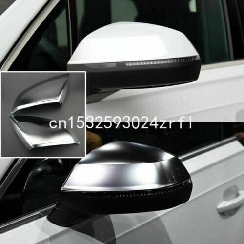 2pcs Silver ABS Chrome Side View Mirrors Replacement Caps Cover For Audi Q7 2016-17