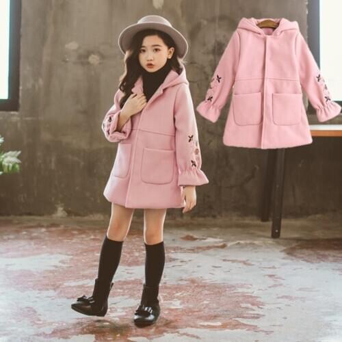 2020 Girls Windbreaker Winter Children Clothes Princess Woollen Coat Kids Jacket Girls Outerwear Parkas For Girl