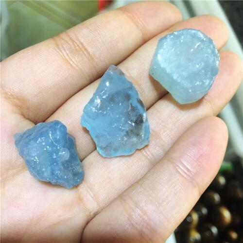 3pcs New arrivals natural aquamarine crystal Mineral stone DIY pendant necklace gift 1pcs