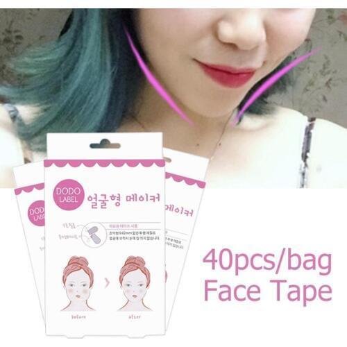 40pcs/Set Face Lift Stickers Makeup Face Chin Lift Tools Thin Face-lifting Invisible Medical Tape Wrinkle Removal Patch