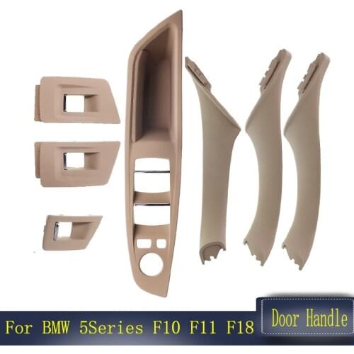 7PCS Car Inner Door Handle For BMW 5Series F10 F11 F18 Left Hand Driving Drive Interior Inner Door Handle Pull Trim Grip Cover