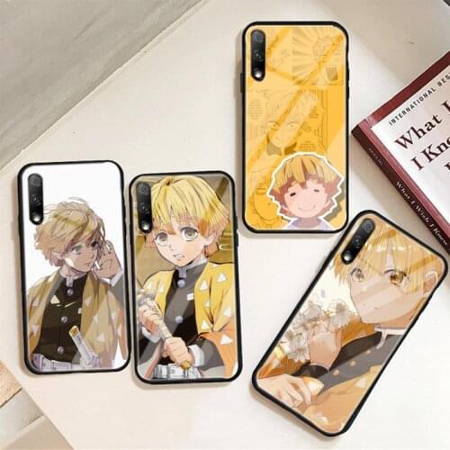 Anime Demon Slayer Agatsuma Zenitsu Phone Case For Huawei P9 10 20pro 30lite Mate 9 10lite 20pro Honor 7A 8X 9 Tempered Glass