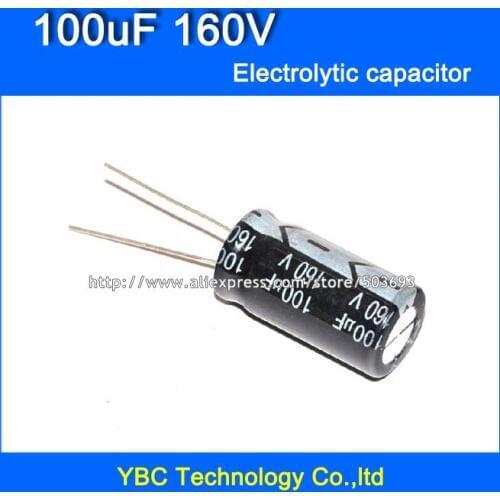 Free Shipping 100pcs/lot 160V 100uF Electrolytic Capacitor 13*25mm