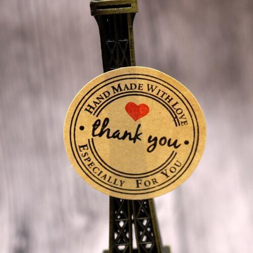 Free shipping1000PCS/lot Cute Cowhide And White English Words Round Envelopes Stickers Gift Packaging Stickers Scrapbooking