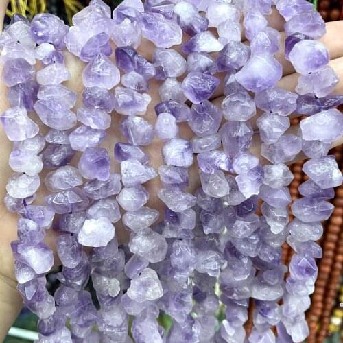 Natural Raw Stone Amethysts Cluster Gemstone Spacer Beads For Jewelry Making DIY Bracelet Necklace Handmade Accessories