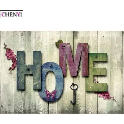 CHENYI 5D Diy Diamond Painting Animal Diamond Embroidery Cross Stitch Kit Mosaic Handcraft Needlework Home Sweet Home Decoration