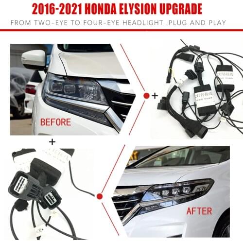 CZMOD Car Headlight Modification upgrade Special car wiring Adapter harness For honda 16-20 ELYSION With turn assist lamp