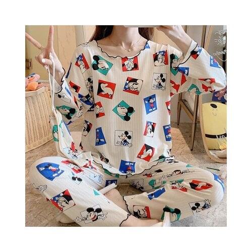 DisneyMickey Minnie 822 Fashion Anime Figures Cartoon Products Cosplay Accessories Pajamas Sets Sleepwear Nightclothes