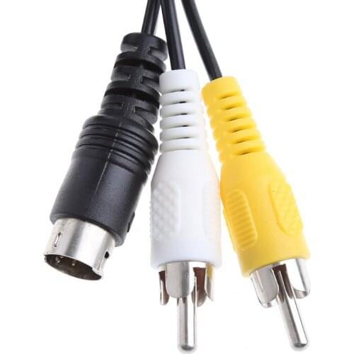 Black 1.5M/5FT Audio Video AV Stereo Composite Adapter Cable For SEGA Genesis/MD