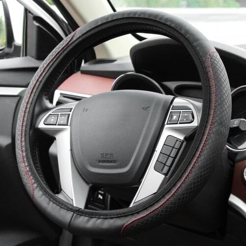 Skidproof Leather Car Steering Wheel Cover Accessories for skoda rapid octavia A2 A4 A5 A7 karoq fabia Kodiaq for tesla model 3