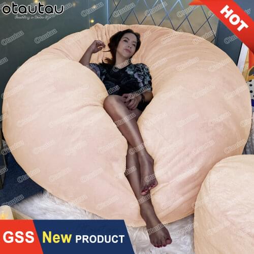 King Size Giant Sofa Sac Cover Unfilled Bean Bag Bed Pouf Lump Envelope Floor Beanbag Chair Couch Futon Movie Recliner Furniture