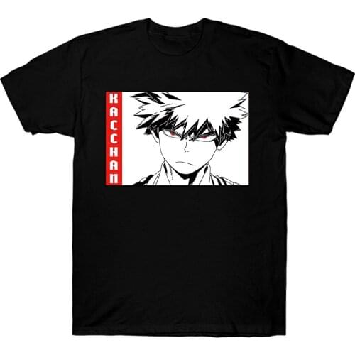 Men T-Shirt Anime T Shirt My Hero Academia Bakugou Anime Streetswear T-shirt Tops
