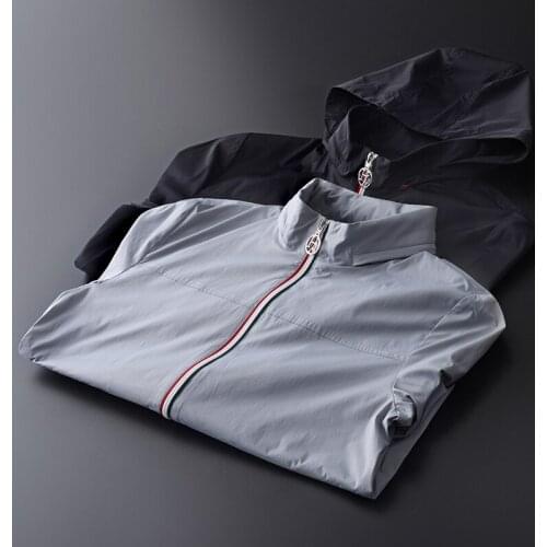 Hidden Hooded Plus Size 4xl Spring Contrast Color Placket Zipper Mens Jackets And Luxury Male Coats