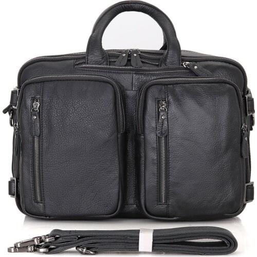 Men Briefcase Business Shoulder Bag Leather Handbags Male Crossbody Bag Multipurpose Mens Mens Large Laptop Travel Bags
