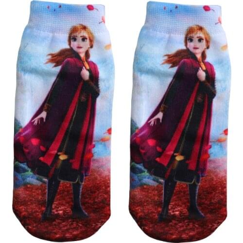 2021 New Spring Autumn Cotton Boys Girls Socks 3D Princess Print Socks Kids Cartoon Children Kids Funny Socks 1-10Years