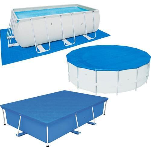 New Swimming Pool Cover Suitable Square Round Swimming Pools Waterproof Rainproof Dust Cover Tarpaulin Mat