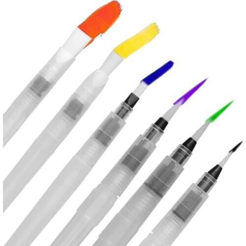 New 6/3/1Pcs Transparent Tap Water Watercolour Ink Pen Water Paint Brush Watercolor Calligraphy Painting Tools Sets