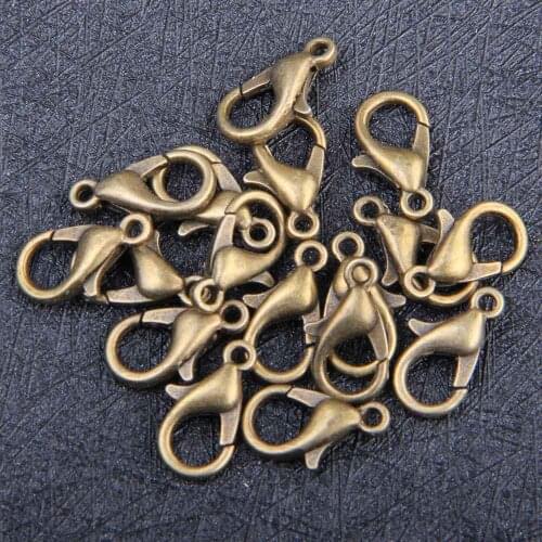 Wholesale 12*6MM Gold Lobster For Necklace Chain Clasp Closure/Halskette Hummer/Kettenverschluss