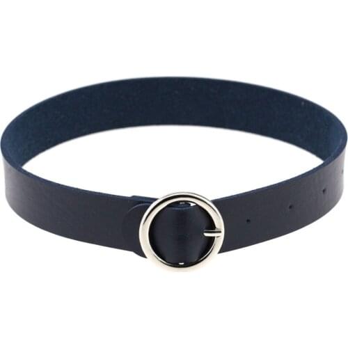 ZIMNO Harajuku Punk Gothic Soft Round Necklace Neck Clavicle Chain sexy Necklaces for women goth Leather Collar Neckband gifts