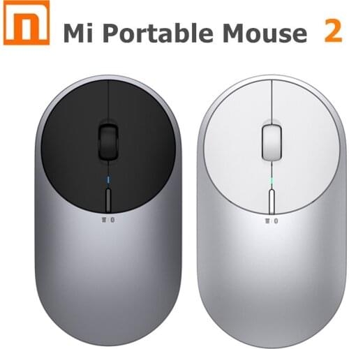 Xiaomi Portable Mouse 2 Optical Wireless Bluetooth 4.2 RF 2.4GHz Adjustable 4000 DPI Dual Mode Connect For Laptop PC
