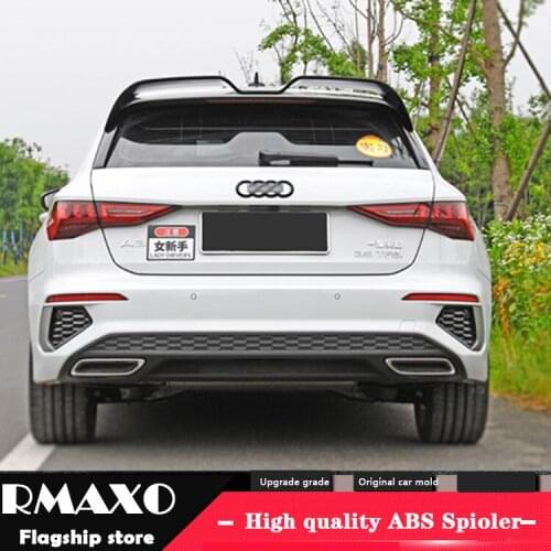 For Audi A3 Hatchback Spoiler 2021-2022 Audi A3 RS 3HSC Spoiler ABS plastic Material Car Rear Wing Color Rear Spoiler