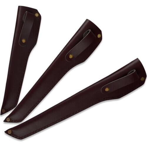 Knife Edge Guards Case Boning Fillet Salmon Petty Knife Leather Covers Sheath Knife Blades Chef Slicing Knife Accessories Tool