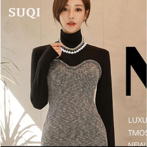 SUQI new Handmade imitation pearl Necklace Women Choker Dress Bride banquet gold Necklaces Pendants Femme Chain Collar jewelry