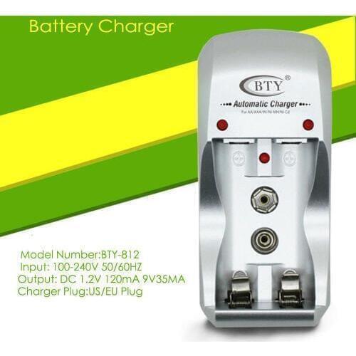 2 Slots Universal Battery Charger 9V Easy-use for AA/AAA Rechargable Ni-MH Battery Smart Charger EU/US Plug for Dropshipping