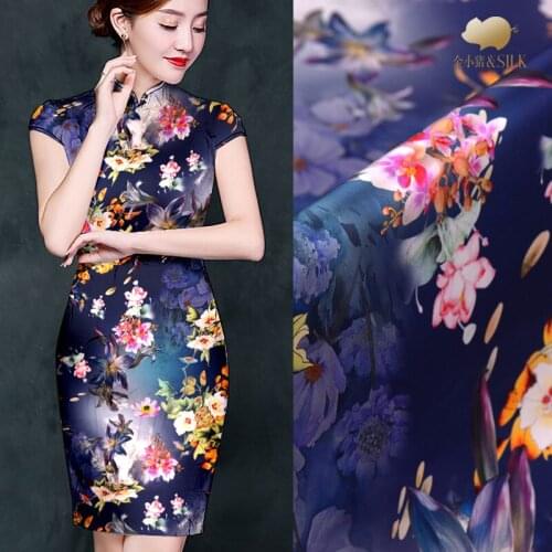 22mm double-sided stretch heavy satin silk fabric soft cheongsam dress silk stretch fabric satin wholesale silk cloth