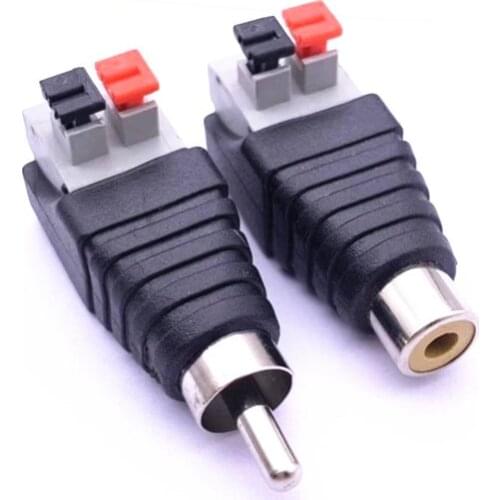 3pair Video AV Balun RCA Male/Female to AV Screw welding-Free Terminal Stereo Jack 3.5mm male 4pin Terminal Block Plug connector