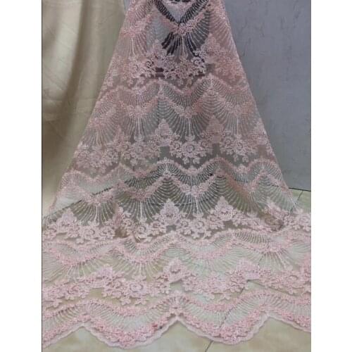 5 yard/lot SYJ-111510 Newest embroidered mesh fabrics french net fabric for party dress