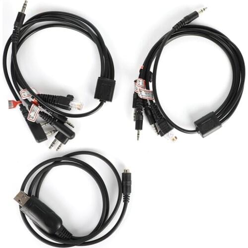 8 in 1 Programming Cable Walkie Talkie Cable for Motorola PUXING BaoFeng UV-5R