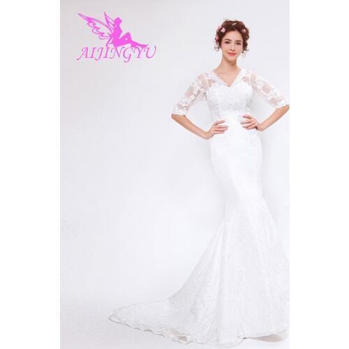 AIJINGYU 2021 new Customized china bridal gowns cheap simple wedding dress sexy women girl wedding dresses gown TS130