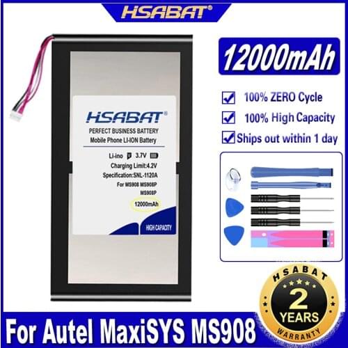 HSABAT MLP4795117 12000mAh Battery for Autel MaxiSYS MS908 MS908P PRO Batteries