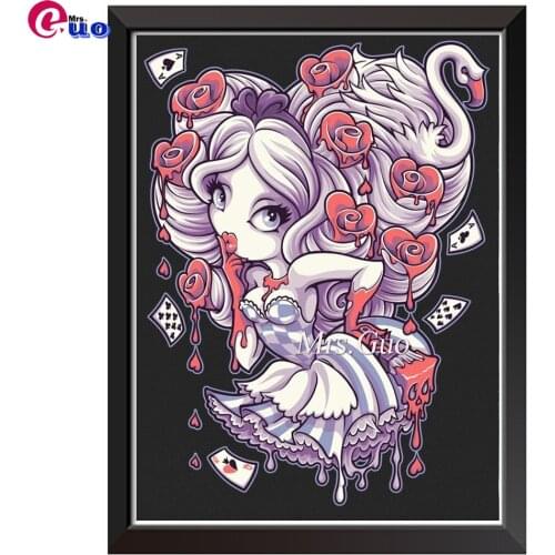 Diamond Painting 5d Big Eyes Girl Diamond Embroidery Rose Swan Girl Full Square/Round Drill Cross Stitch Beaded Handmade Gift