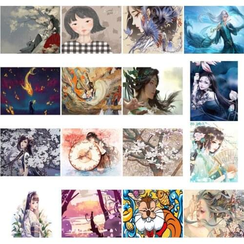 Diamond Painting Bead Embroidery Character Ancient Illustration Dunhuang Flying Cross Stitch Set Painting Home Decoration Square