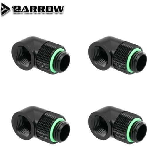 Barrow TWT90-V2.5 4pcs or 6pcs/lot,G1/4'' 90 Degree Rotary Hard Tube Fitting Adapter Rotating 90 degrees water cooling Adaptors