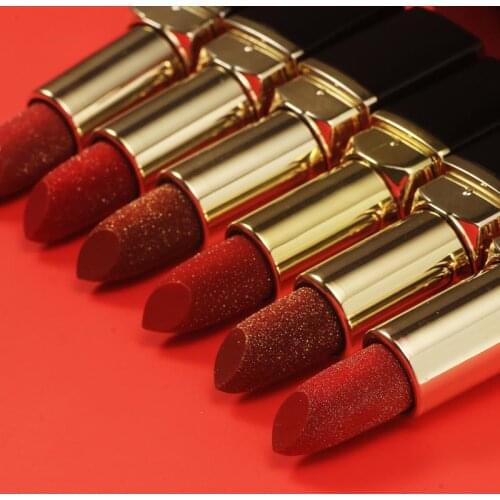 Brand New Glitter Lipstick 13 Color Matte Red Lips Makeup Waterproof Shimmer Lip Stick Nude Matt Purple Long Lasting Lipsticks
