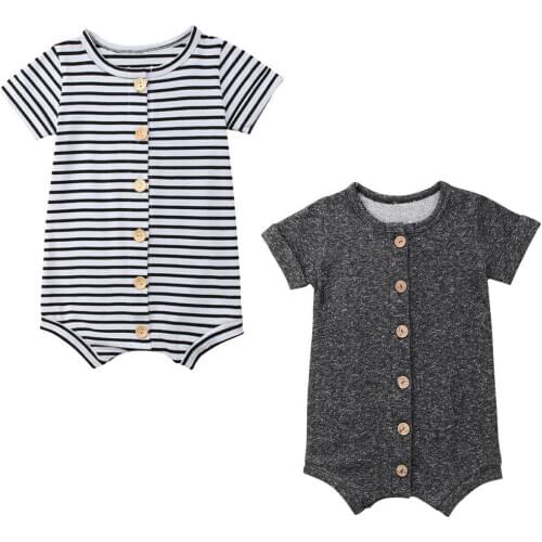 2020 New Hot Fashion 0-24M Newborn Baby Boys Girl One-piece Cotton Bodysuit Babies Button Bodysuits Clothes Outfits Clothing