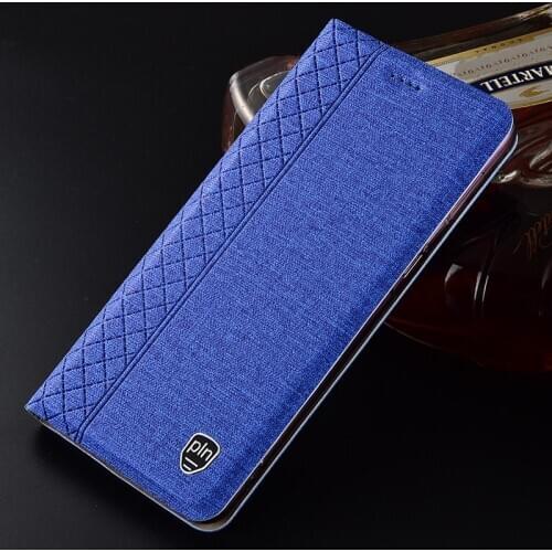 Case for Doogee X95 S95 Plaid style Canvas pattern Leather Flip Cover for Doogee S95 cases Coque