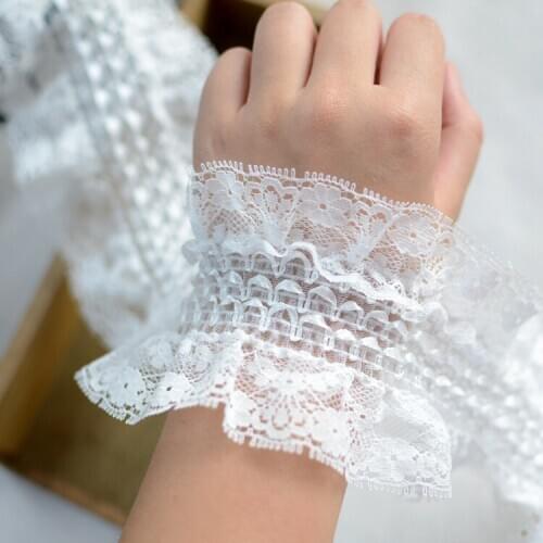 1Meter/8.5cm Elastic Lace Ribbon for Underwear Apparel DIY Stretch Double Layers Lace Trims Handmade Sew Patchwork Accessories