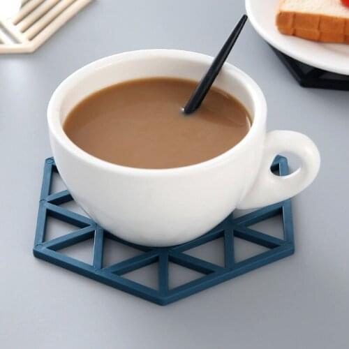 Geometric Heat Insulation Coffee Tea Cup Mats Pad Coaster Heat-insulated Non Slip Bowl Placemats Hot Drink Home Decor